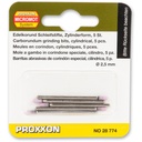 Muelas Corindón Refinado Cilindro 2,5 mm. (5 pzs.) Proxxon