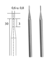 Brocas / Fresas Metal Duro 0,6 / 0,8 mm. (2 pzs.) Proxxon