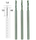 Brocas Tungteno Vanadio Espiral 1,6 mm. (3 pzs.) Proxxon