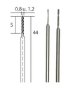 Brocas Diamantadas 0,8 / 1,2 mm.  (2 pzs.) Proxxon (2 pzs.)