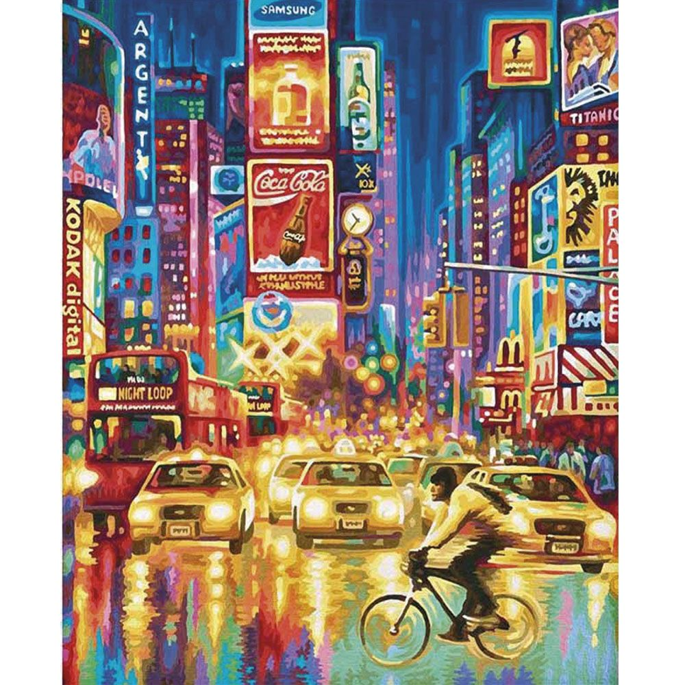 Pintar Por Números -Amazing Time Square, New York- Bastidor 40 x 50 cm. Alex Bog