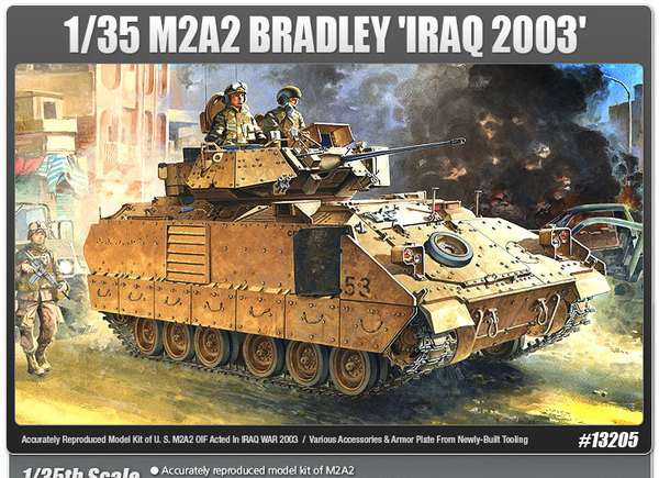 Carro 1/35 Tanque -M2A2 Bradly OIF Iraq 2003- Academy