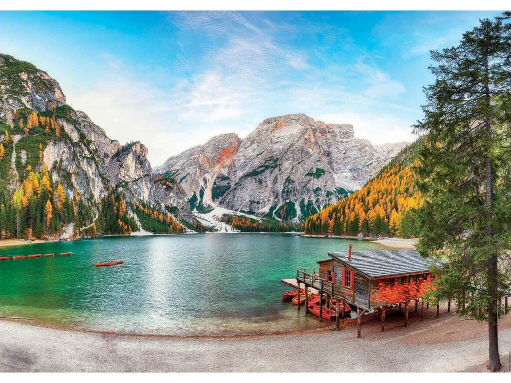 Puzzle 3000 piezas Lago Braies en Otoño- Educa