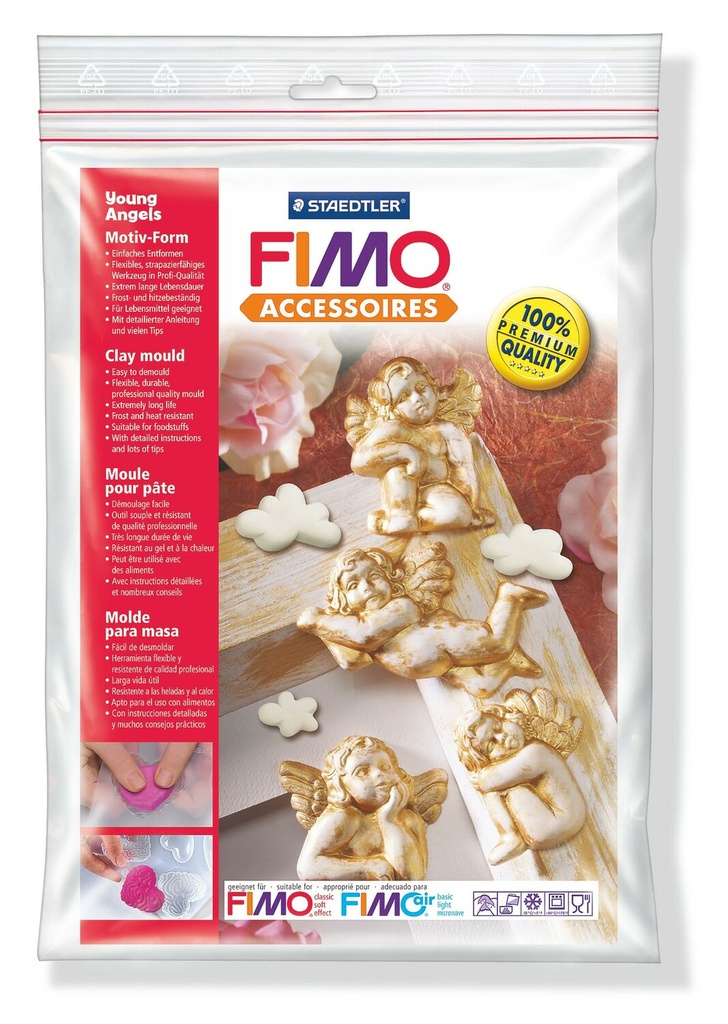 [8742 27] Molde Silicona -Angelitos- Fimo