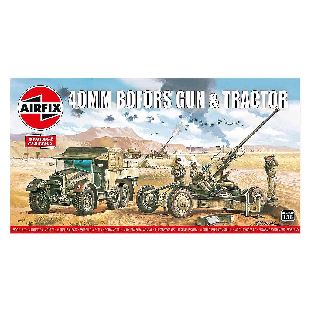 Vehículo + Cañón 1/76 -Tractor + Bofors 40 mm.- Airfix