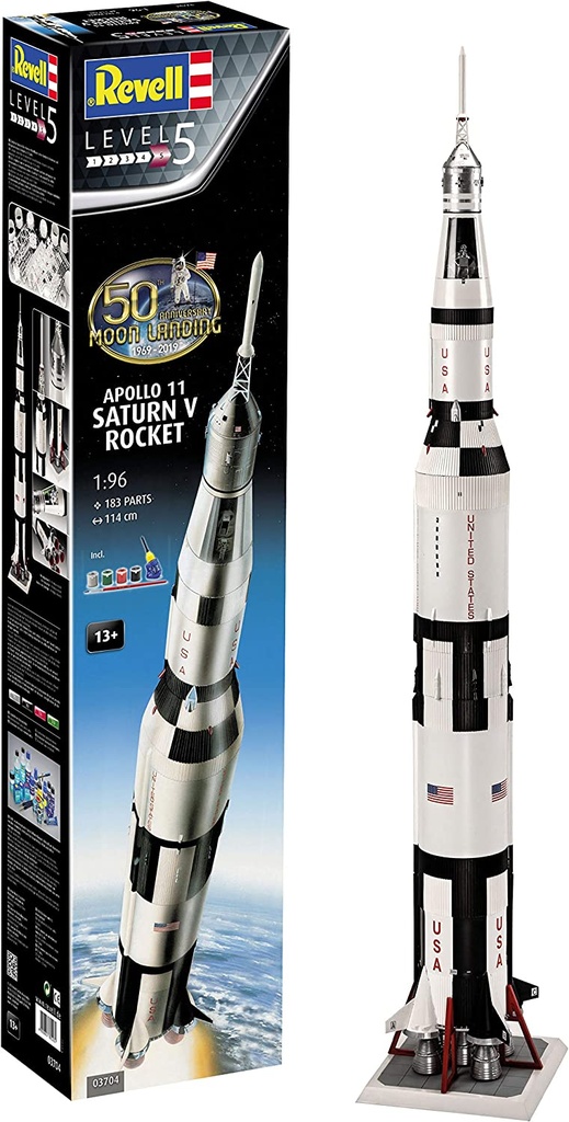 Set -Apollo 11 Saturn V Rocket- + Accesorios 1:96 Revell
