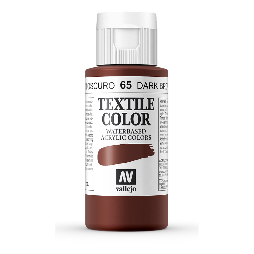 [40065] Pintura Textile Color 60 ml. Acrylicos Vallejo (Marrón)