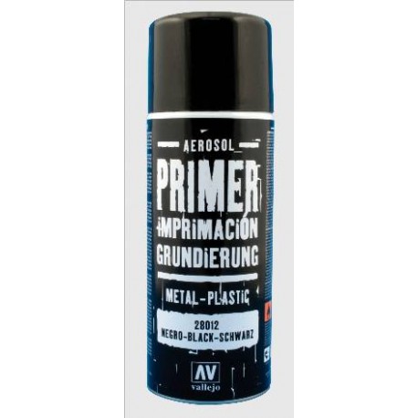 [28012] Spray Imprimación 400 ml. Acrylicos Vallejo (Negro )