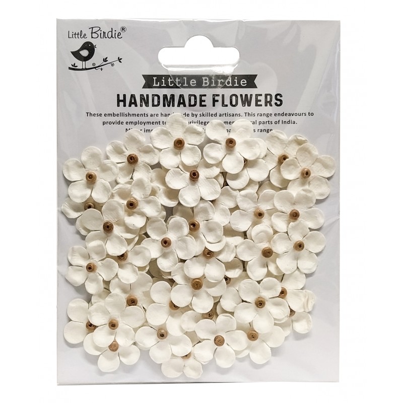Flores Papel -Beaded Blooms Moon Light- (50 pzs.) Little Birdie