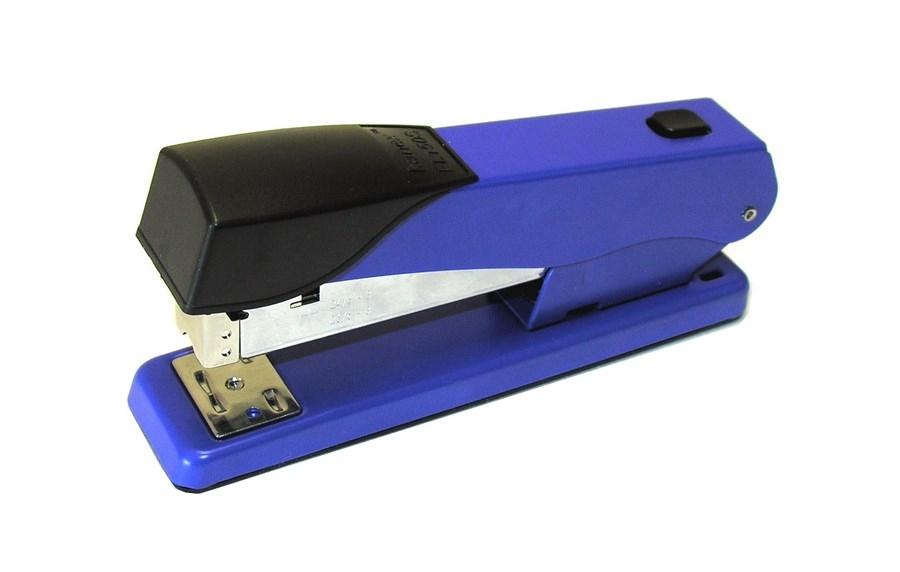 [3267 1] Grapadora Kanex Metálica Aluminio Automática (Azul)