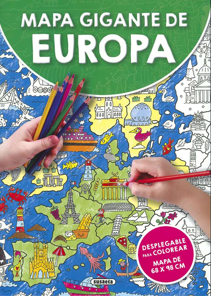 Mapa Gigante Colorear -Europa- Susaeta