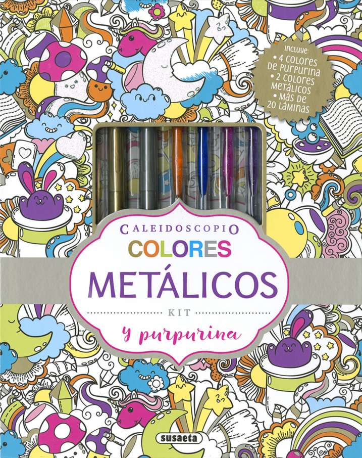 Colorear con Rotuladores de Gel -Colores Metálicos y Purpurina- Susaeta