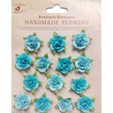 Flores Papel -Rosas Turquesas- (14 pzs.) Little Birdie