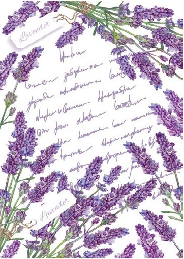 Papel Arroz Decorado 30x40 cm. -Lavender- Cadence