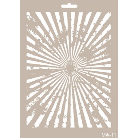 Plantilla Stencil 21 x 30 Mix Media -Radial- Cadence