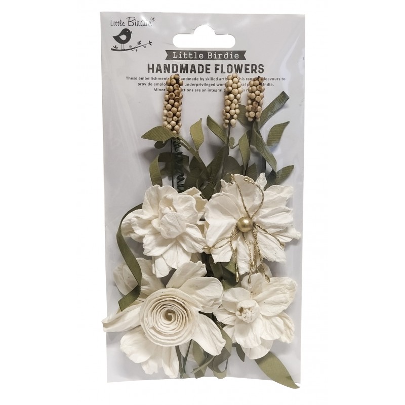 Flores Papel -Camila Moon Light- (16 pzs.) Little Birdie
