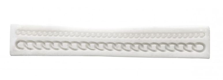 Molde Silicona -Greca Cadena- 4 x 25,5 cm. Cadence
