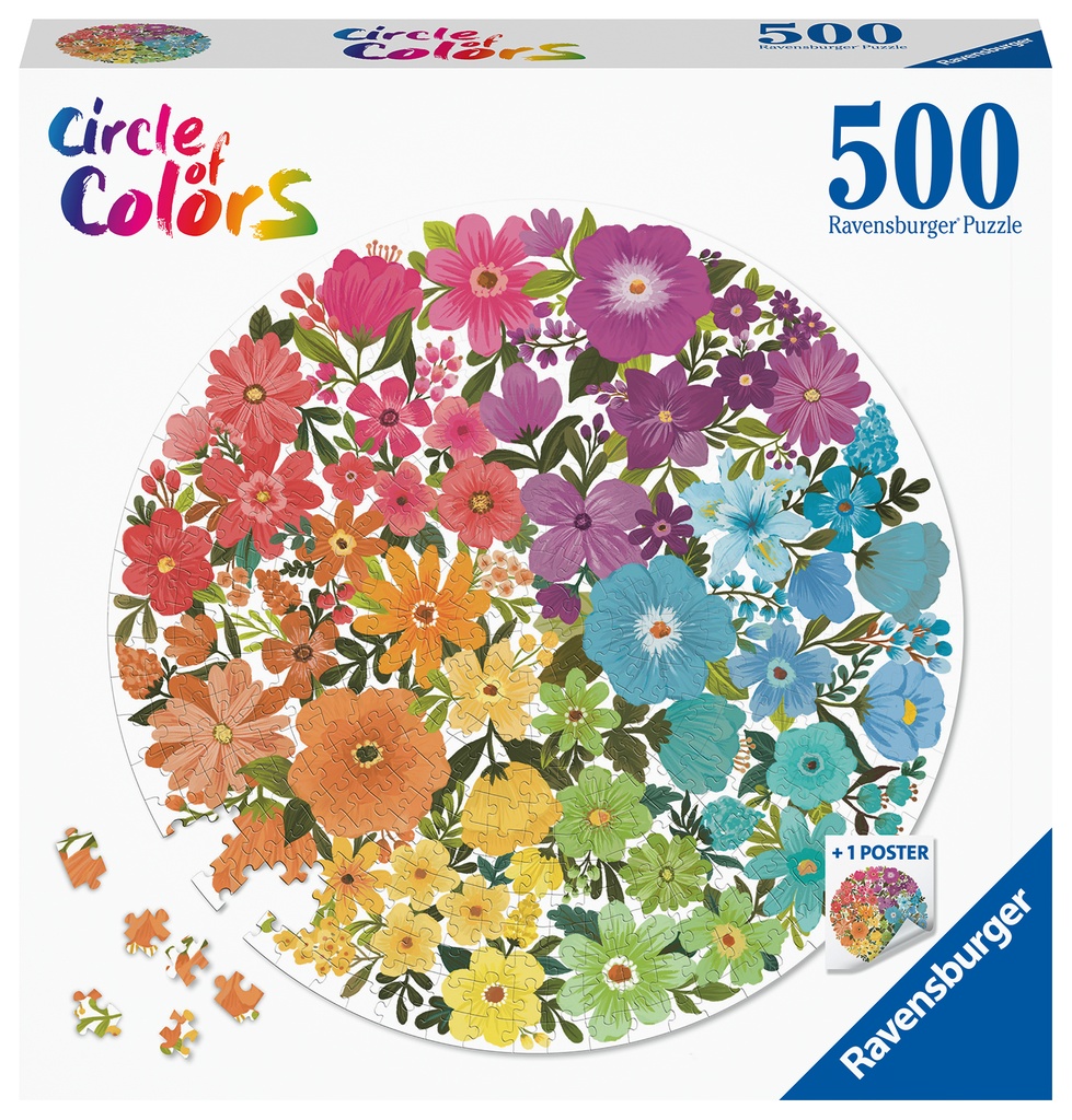 [17167 5] Puzzle 500 piezas Circular -Flores- Ravensburger