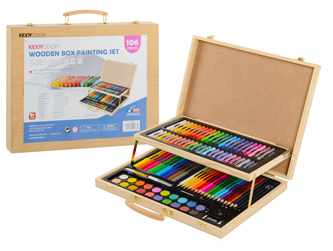 Estuche Madera Junior -Art Studio- 106 pzs.