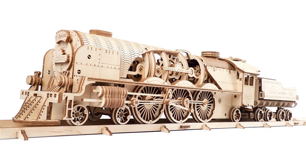 Modelo Locomotora Vapor V-Express Ugears