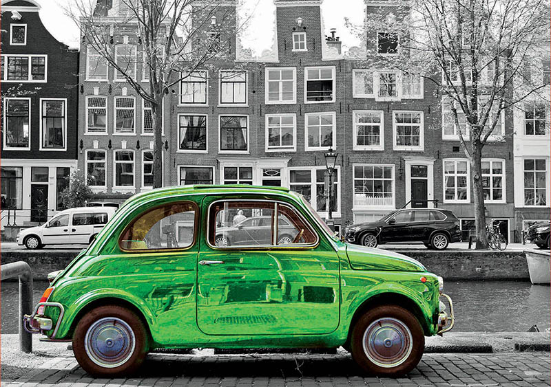 Puzzle 1000 piezas -Coche en Amsterdam- Educa