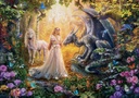 Puzzle 1500 piezas -Dragón, Princesa y Unicornio- Educa