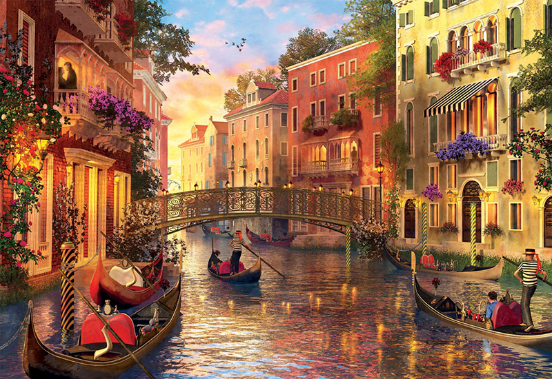 Puzzle 1500 piezas -Atardecer en Venecia- Educa