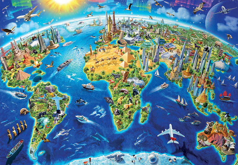 Puzzle 2000 piezas -Símbolos del Mundo- Educa