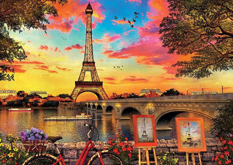 [17675] Puzzle 3000 piezas -Puesta de Sol en París- Educa