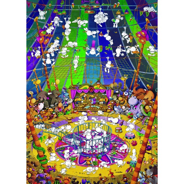 Puzzle 1000 piezas -Crazy Circus, Mordillo- Heye