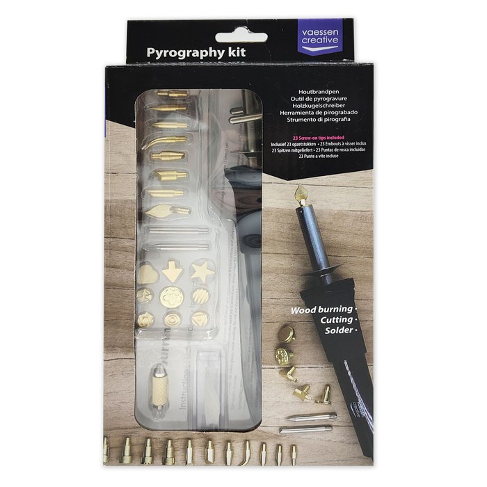 Pirógrafo + 23 Puntas 220V 30W Vaessen