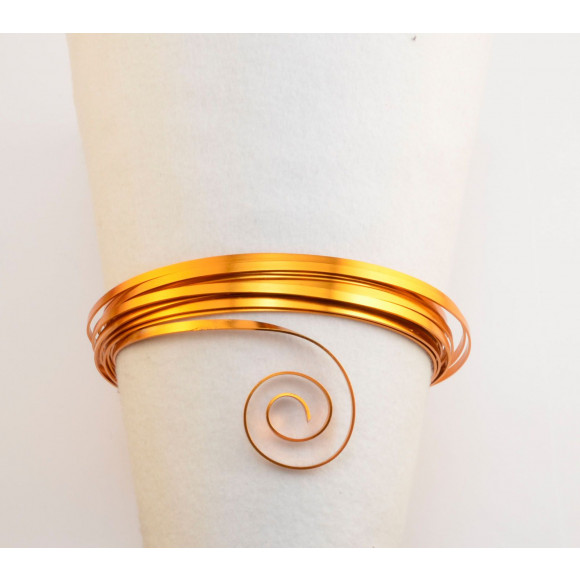 Cinta Aluminio 3,5 x 1 mm. -Naranja Azafrán- 5 mts.