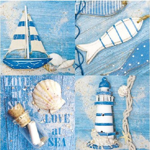 Servilleta 33 x 33 cm. -Love At Sea-