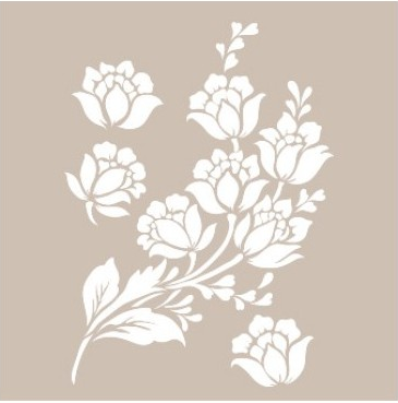 Plantilla Stencil 21 x 30 cm. -Rosas- Cadence