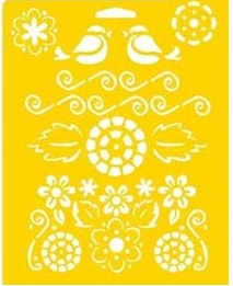 Plantilla Stencil 18 x 23 cm. -Song Bird- Delta Creative
