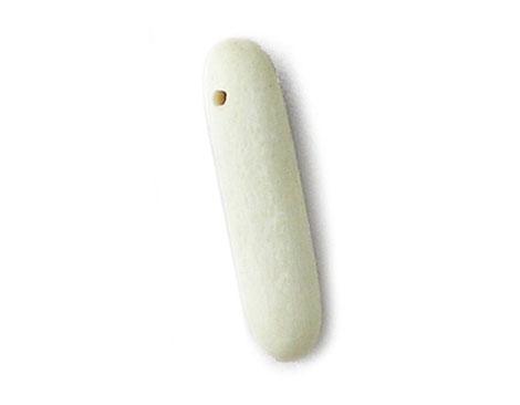 Cuenta Madera Cilindro Blanco 5 x 20 mm.