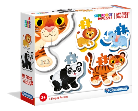 Puzzles Progresivos 3+6+9+12 piezas -Animales Salvajes- Clementoni