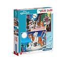 Puzzles 2 x 20 piezas -Animales Disney- Clementoni