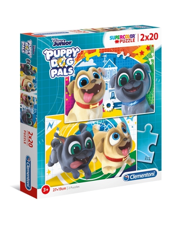 Puzzles 2 x 20 piezas -Cachorritos- Clementoni