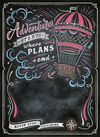 Puzzle 1000 piezas -Black Board: Travel, Never Stop- Clementoni