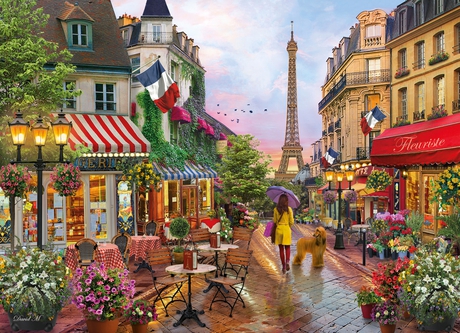 Puzzle 1000 piezas -Flores en París- Clementoni