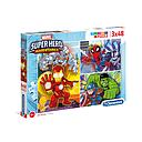 Puzzles 3 x 48 piezas -Superhero- Clementoni