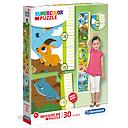Puzzle "Medidor" 30 piezas -Animales- Clementoni