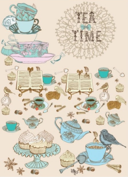 Papel Arroz Decorado 30x40 cm. -Tea Time- Cadence