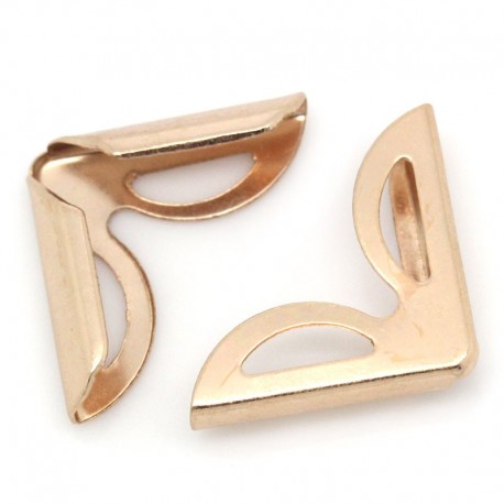 Cantonera 15 x 15 mm. Oro Rosa
