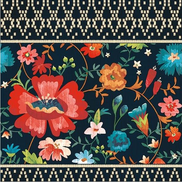 Servilleta 33 x 33 cm. -Darcy Black-