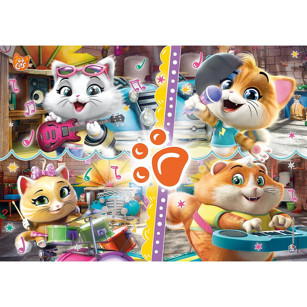 Puzzle 104 piezas Glitter -44 Gatos- Clementoni