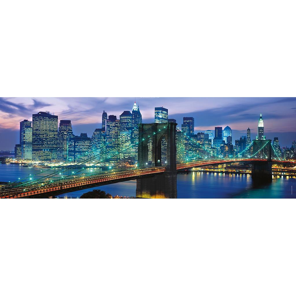 Puzzle 1000 piezas -Panorama: Puente de Brooklyn- Clementoni