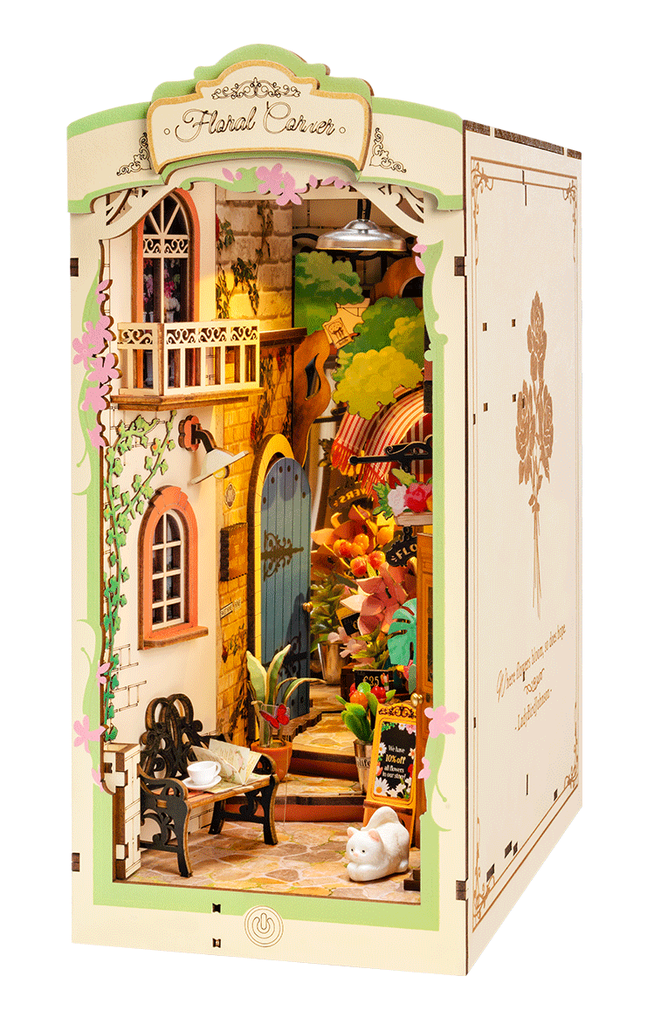 [TGB09] Kit Diorama Book Nook Librería -Floral Corner- Rolife Robotime