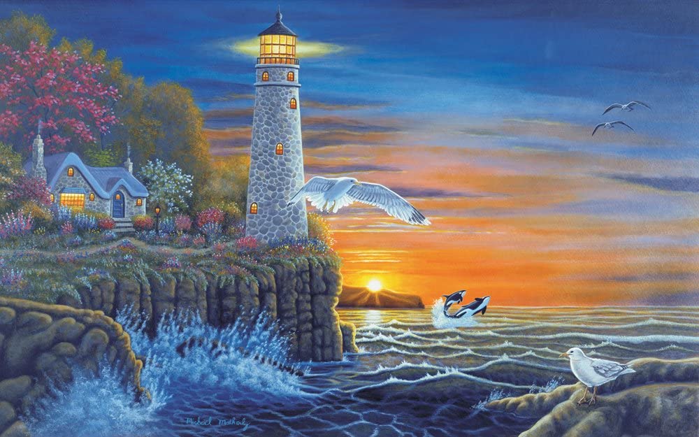 Pintar Por Números 32,4 x 40 cm. -Faro de Mar- Royal & Langnickel